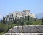 Görünümünde bir Yunan şehir tapınakları